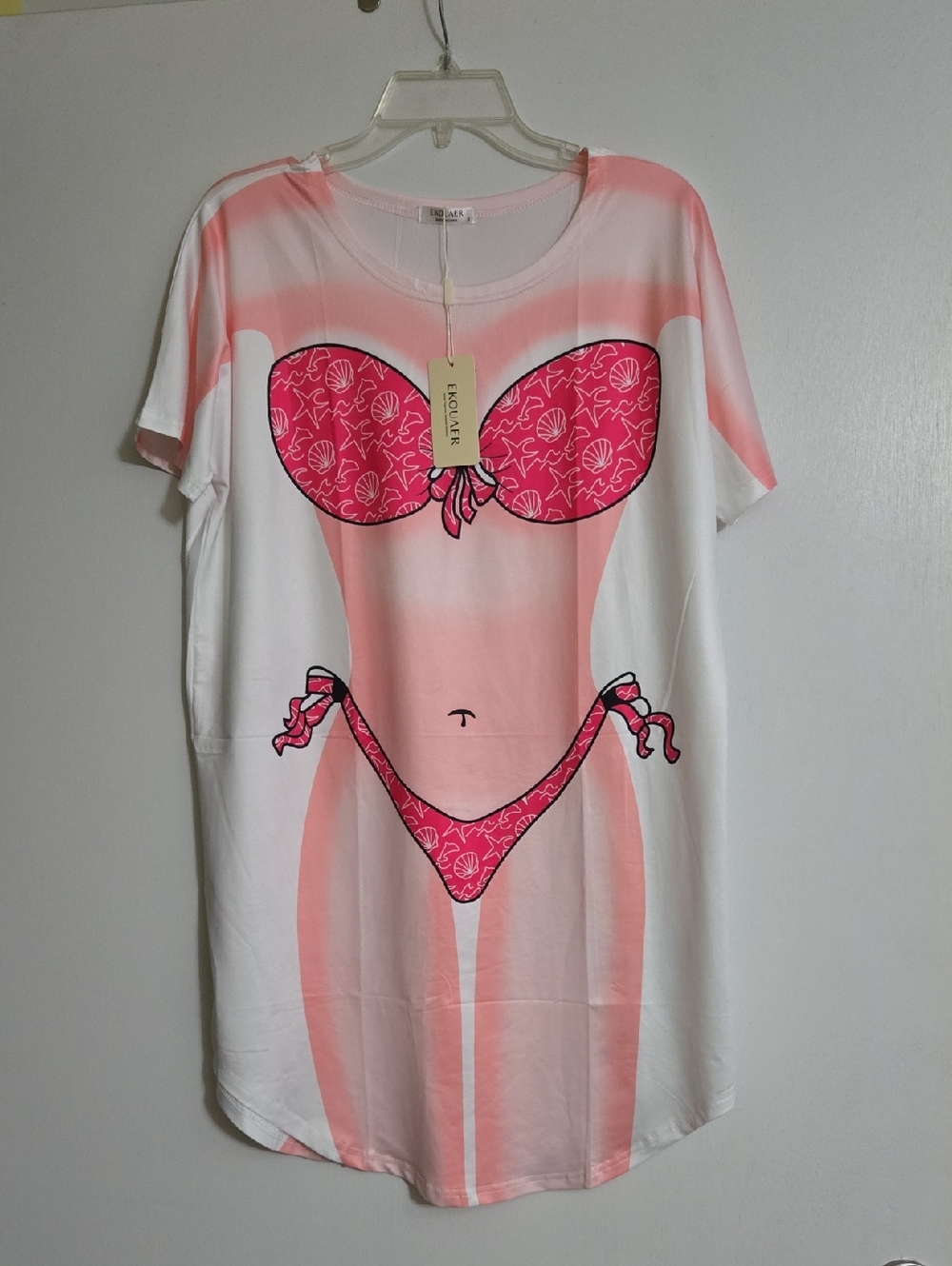Pink Bikini-Print Women’s Swim Coverup